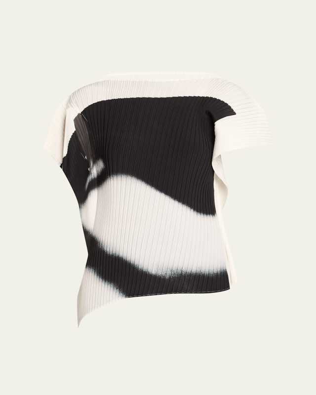 Shadow Study Pleated Asymmetric Top